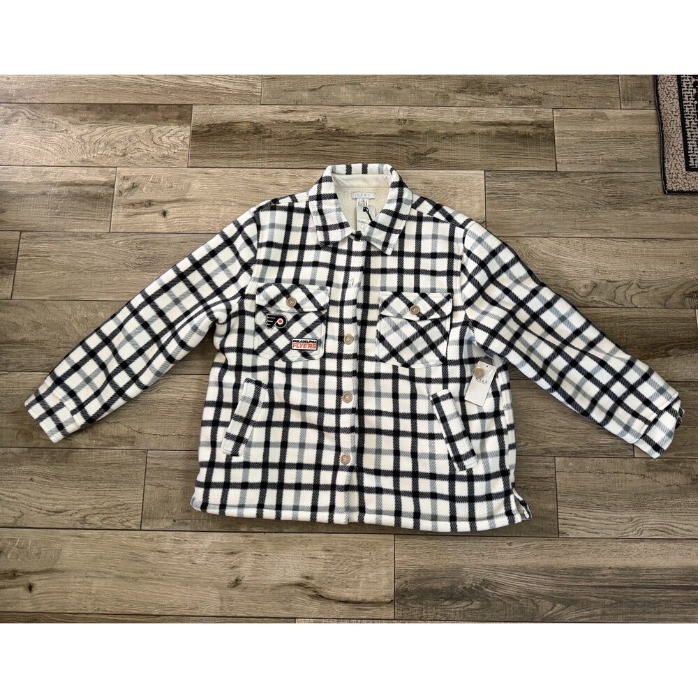 Women’s Size L Checkered Black And White With fleece lining Jacket